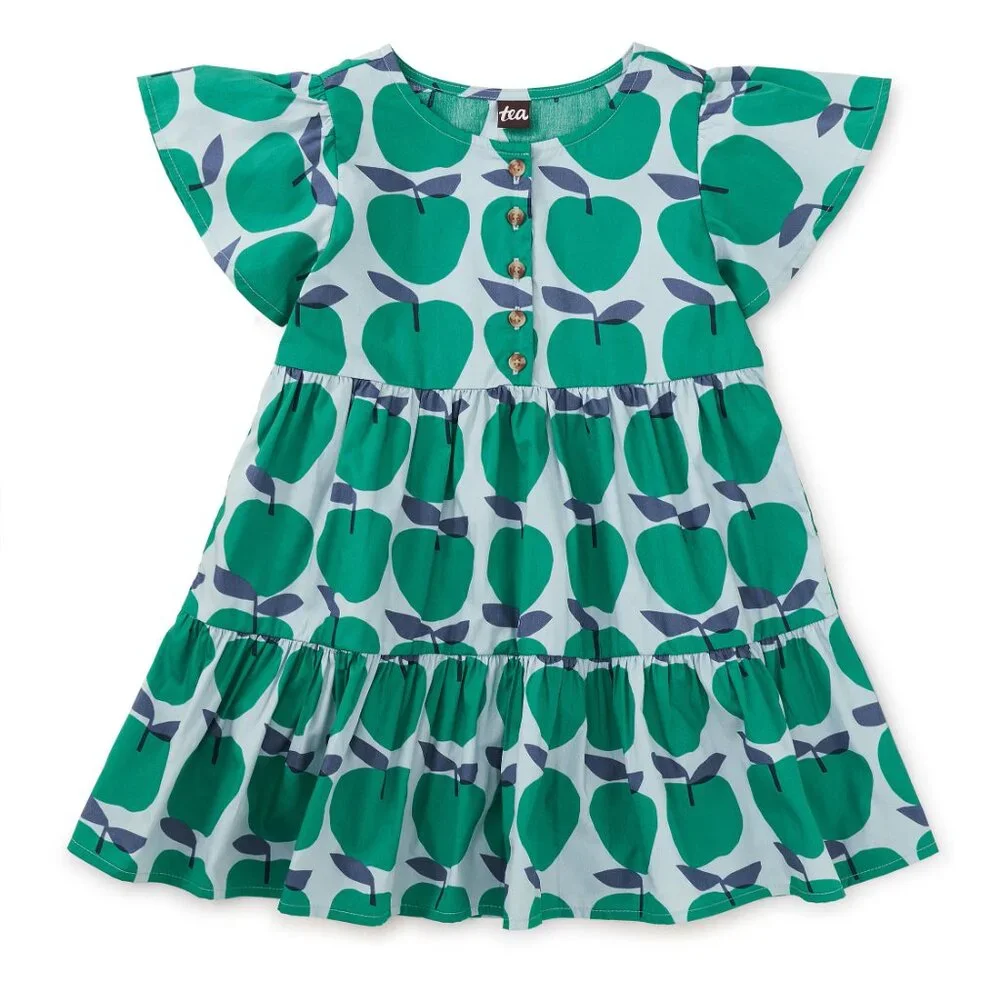 NWT Tea Collection Button Front Tiered Woven Dress